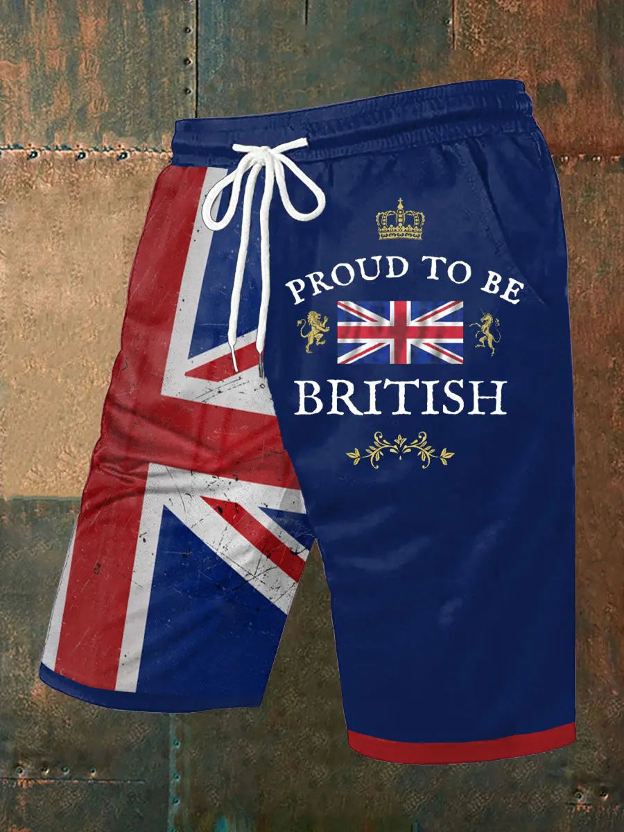 Men's Proud To Be British Printed Shorts trupatriotic