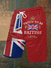 Men's Proud To Be British Printed Shorts trupatriotic