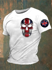 Men's Proud To Be British Skull Printed T-shirt trupatriotic