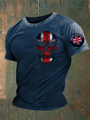 Men's Proud To Be British Skull Printed T-shirt trupatriotic