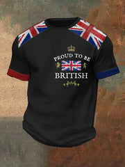 Men's Proud To Be British Printed Waffle T-shirt trupatriotic