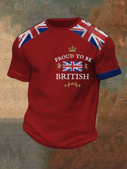 Men's Proud To Be British Printed Waffle T-shirt trupatriotic