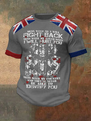 Men's Don't Mess With My Country British Printed Waffle T-shirt trupatriotic