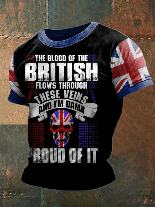 Men's Proud To Be British Printed T-shirt trupatriotic