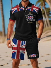 Men's Proud To Be British Printed Polo Sets trupatriotic