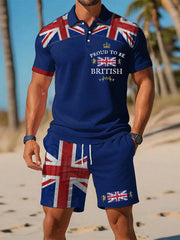 Men's Proud To Be British Printed Polo Sets trupatriotic