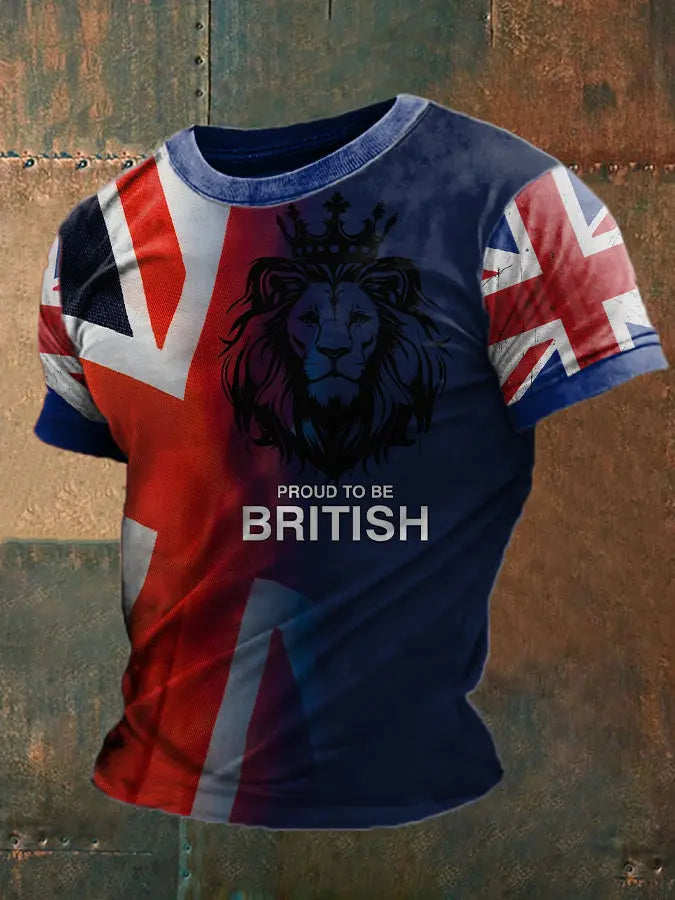 Men's Proud To Be British Printed T-shirt trupatriotic