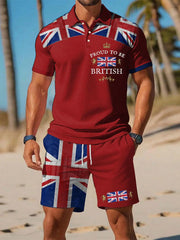 Men's Proud To Be British Printed Polo Sets trupatriotic