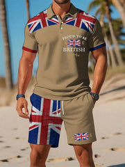 Men's Proud To Be British Printed Polo Sets trupatriotic