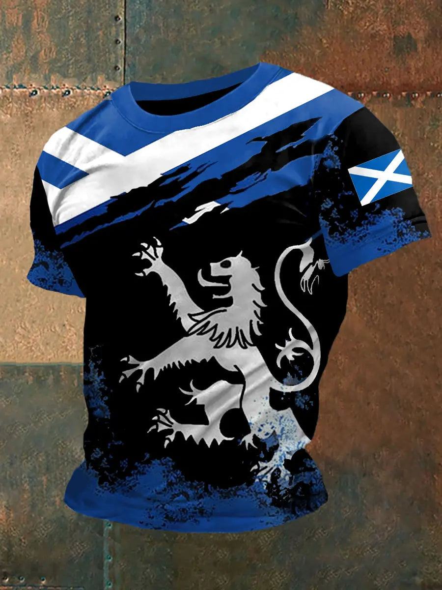 Men's Scotland Print Casual Tee trupatriotic