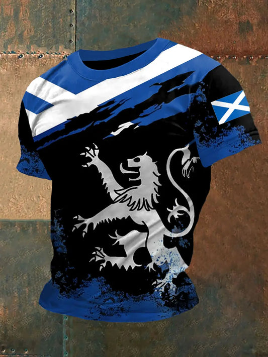 Men's Scotland Print Casual Tee trupatriotic