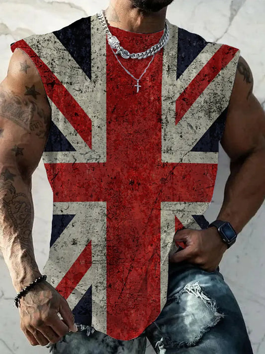 Men's Union Jack Printed Casual Vest trupatriotic