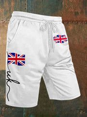Men's Union Jack Print Casual Shorts trupatriotic