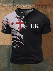 Men's Union Jack Printed Casual T-Shirt trupatriotic