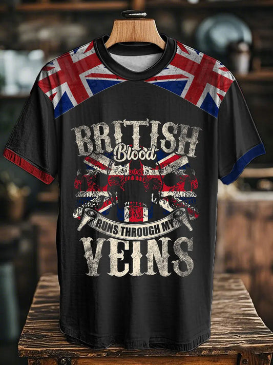 Unisex British Blood Proud Printed T-shirt trupatriotic
