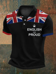 Men's English Proud Printed Polo Shirt trupatriotic
