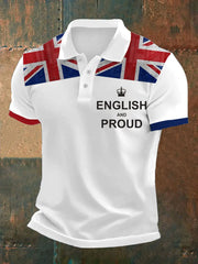 Men's English Proud Printed Polo Shirt trupatriotic