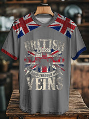 Unisex British Blood Proud Printed T-shirt trupatriotic
