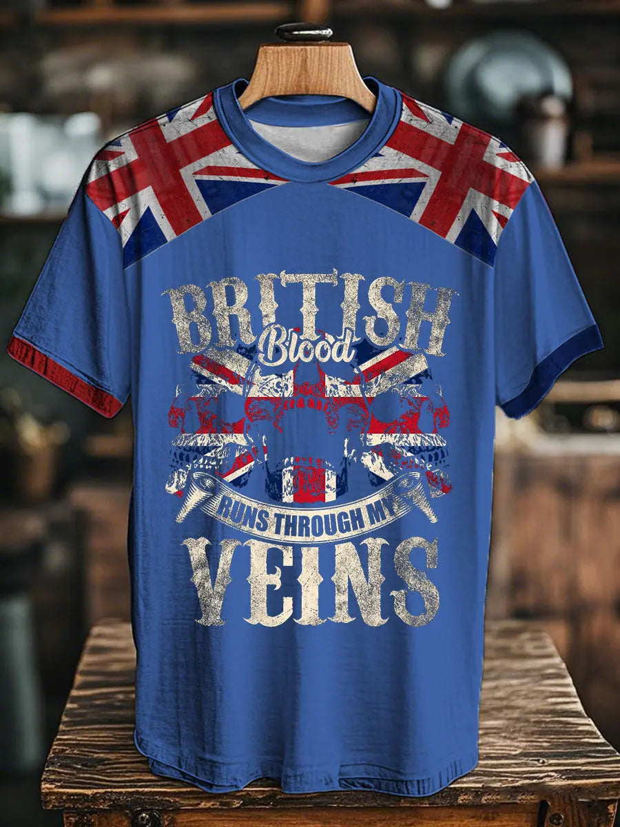 Unisex British Blood Proud Printed T-shirt trupatriotic