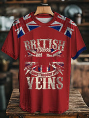 Unisex British Blood Proud Printed T-shirt trupatriotic