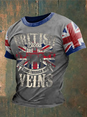 Men's British Blood Proud Printed T-shirt trupatriotic