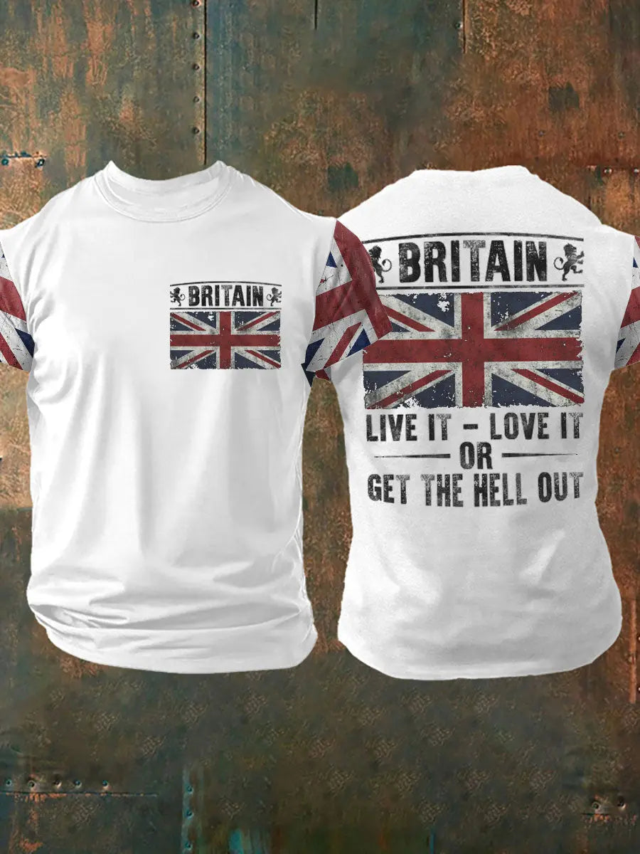 Men's British Proud Printed T-shirt trupatriotic