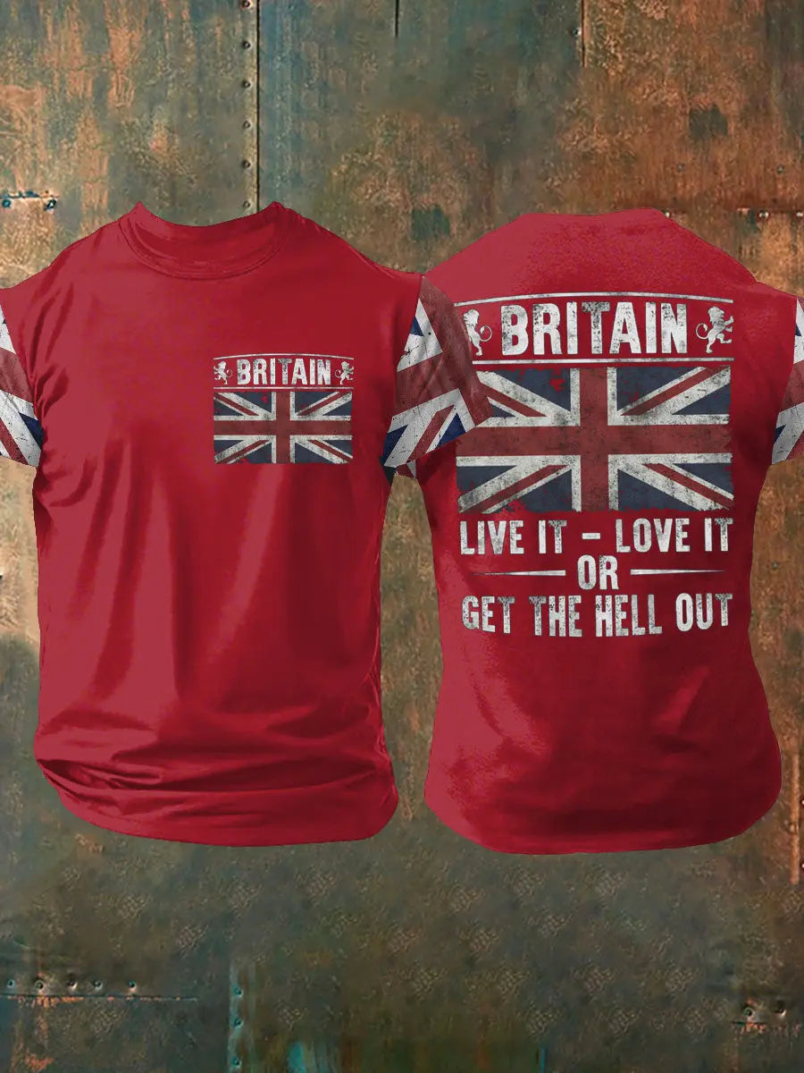 Men's British Proud Printed T-shirt trupatriotic