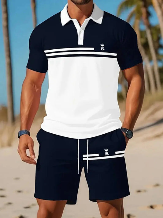 Men's Casual Business Short-sleeved Polo Suit trupatriotic