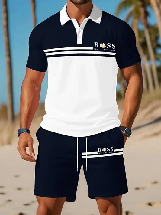 Men's Casual Business Short-sleeved Polo Suit trupatriotic