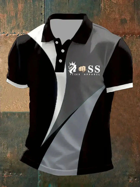 Men's Vintage Lettering Casual Polo Shirt trupatriotic