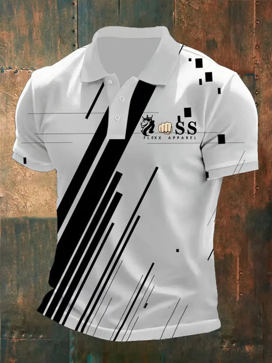 Men's Vintage Lettering Casual Polo Shirt trupatriotic