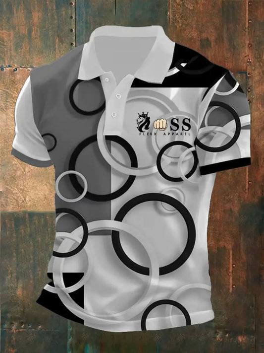 Men's Vintage Lettering Casual Polo Shirt trupatriotic