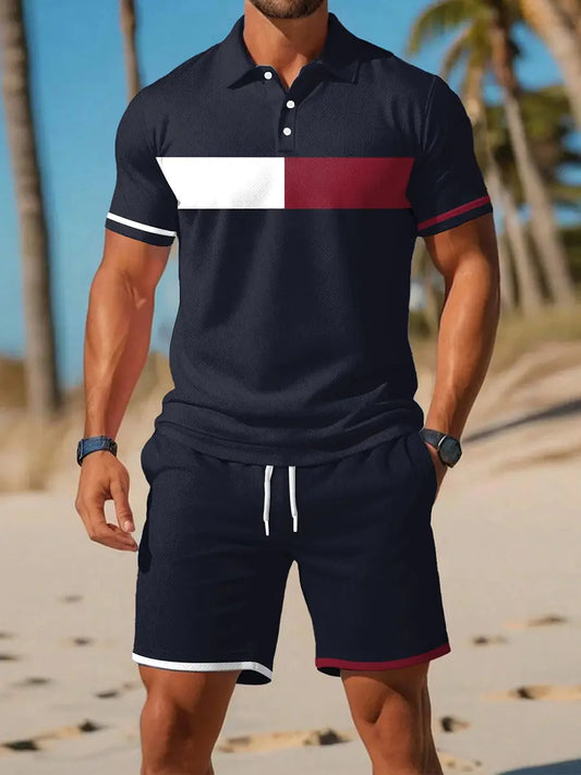 Men's Casual Business Short-sleeved Polo Suit trupatriotic
