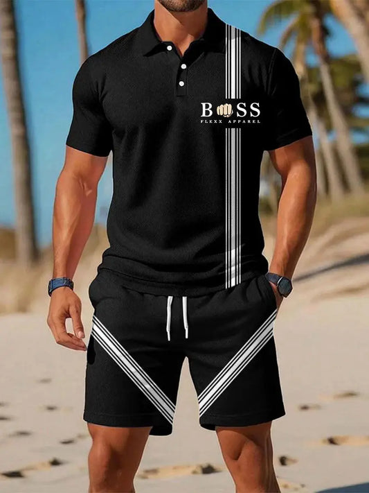 Men's Casual Business Short-sleeved Polo Suit trupatriotic