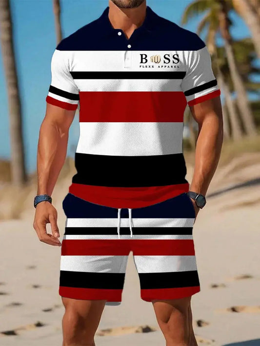 Men's Casual Business Short-sleeved Polo Suit trupatriotic