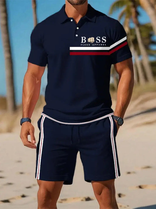 Men's Casual Business Short-sleeved Polo Suit trupatriotic