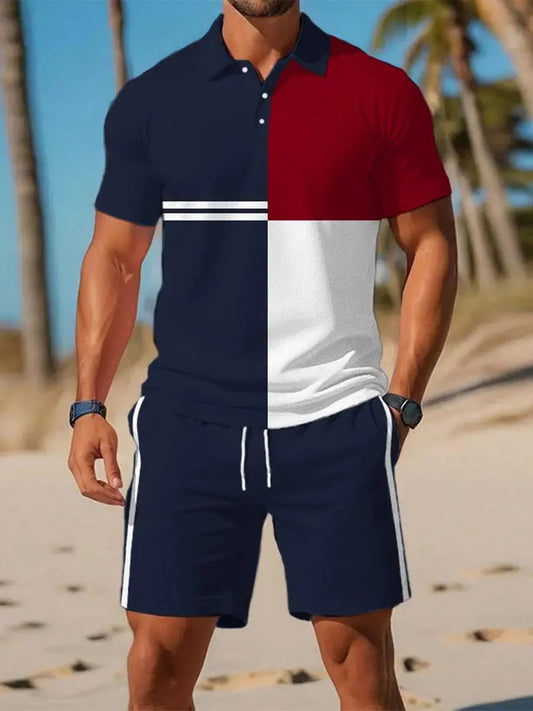 Men's Casual Business Short-sleeved Polo Suit trupatriotic