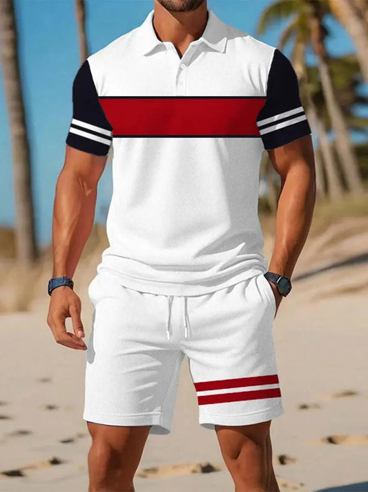 Men's Casual Business Short-sleeved Polo Suit trupatriotic