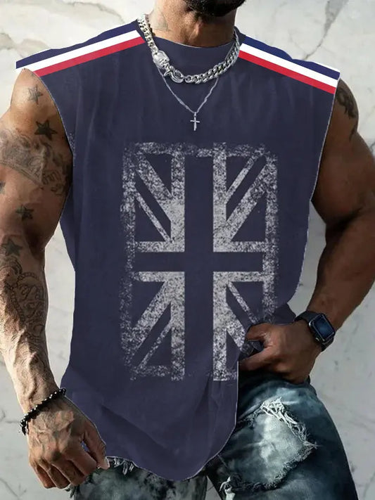 Men's UK Flag Printed Casual Vests trupatriotic