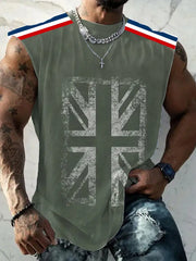 Men's UK Flag Printed Casual Vests trupatriotic