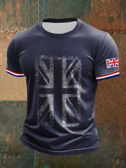 Men's UK Flag Printed Casual Short Sleeve T-shirt trupatriotic