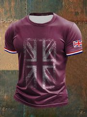 Men's UK Flag Printed Casual Short Sleeve T-shirt trupatriotic