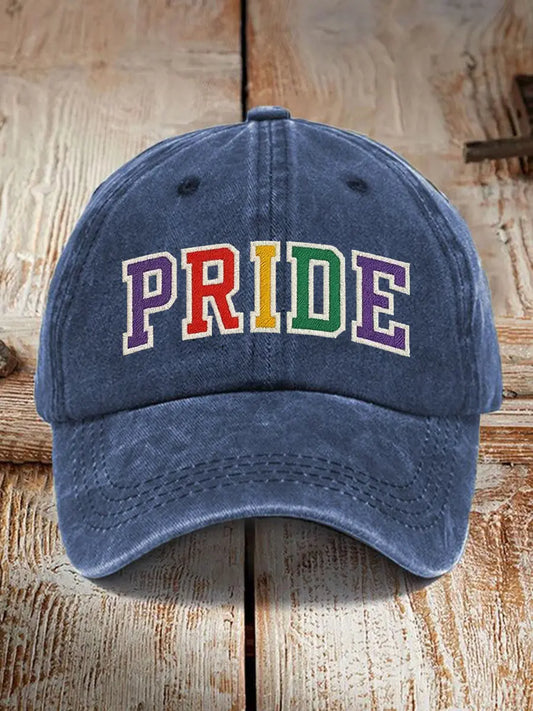 Unisex LGBT Pride Washed Baseball Cap trupatriotic