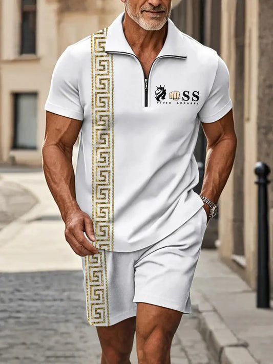 Men's Casual Business Short Sleeve Zipper Suit trupatriotic