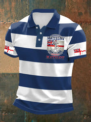 Men's Royal Navy Veteran Once A Matelot Always A Matelot Printed Casual Tops trupatriotic