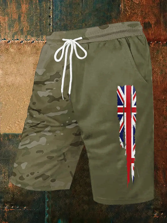 Mens Camouflage Union Jack Casual Pants trupatriotic