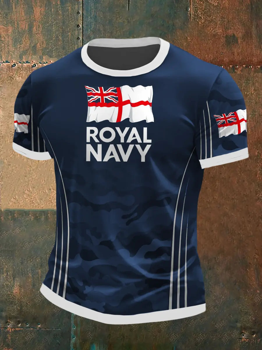 Men's Royal Navy Veteran Printed T-shirt trupatriotic