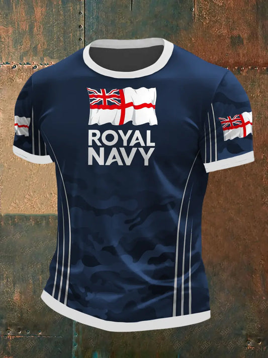 Men's Royal Navy Veteran Printed T-shirt trupatriotic