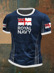 Men's Royal Navy Veteran Printed T-shirt trupatriotic