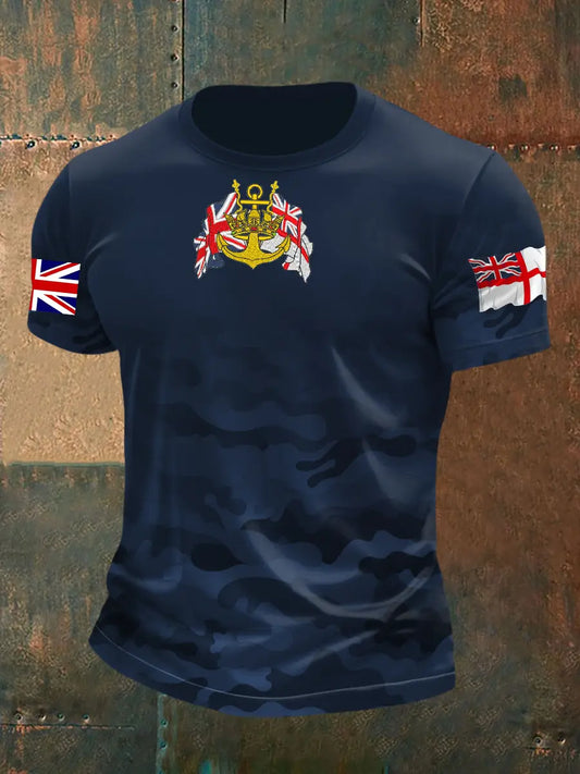 Men's Royal Navy Veteran Printed T-shirt trupatriotic